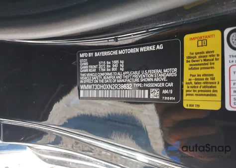 2022 Mini Hardtop John Cooper Works from USA, damaged, VIN WMW73DH0XN2R38632